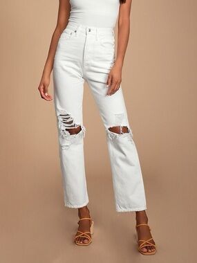 AGOLDE 90s Loose Fit Jeans in Flash White Size 27